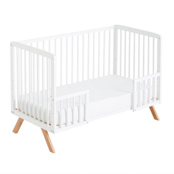 Barandilla cuna bebe (Adaptador kit cama: Barandillas Nuru Blanco)