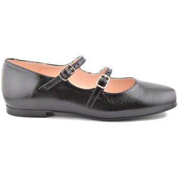 Casual Bailarinas Zapatos negros de piel by para mujer