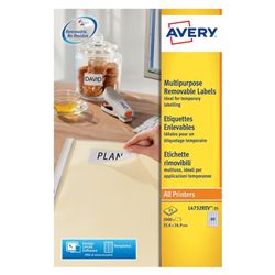 Avery Mini Labels Removable Laser 80 per Sheet - L4732REV-25