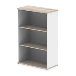 Impulse 1200mm Bookcase Grey Oak and White