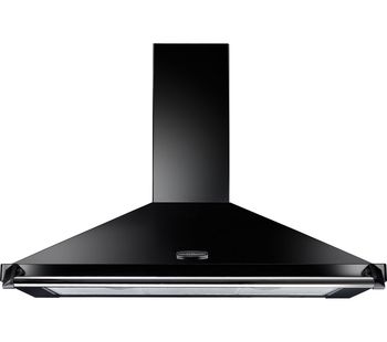 RANGEMASTER CLAHDC110BC Classic Chimney Cooker Hood - Black & Chrome, Black