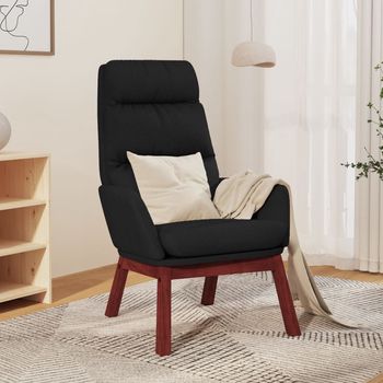 vidaXL Sillón de relax de tela negro