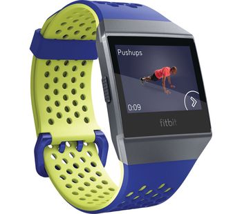 FITBIT Ionic Sport Band - Blue & Yellow, Small, Blue