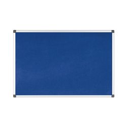 Bi-Office Aluminium Trim Felt Noticeboard 1800x1200mm Blue