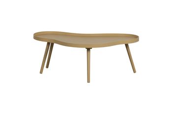 Mesa auxiliar de madera orgánica beige