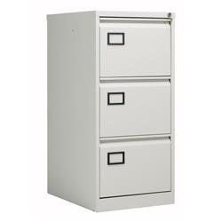 Bisley 3 Drawer Contract Steel Filing Cabinet - Goose Grey - AOC3G/G