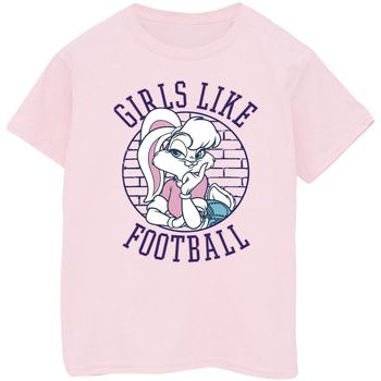 Dessins Animés Camiseta manga larga Girls Like Football para niña