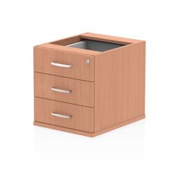 Impulse Fixed Pedestal 3 Drawer Beech - I001645