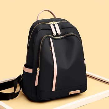 Mochila de tela Oxford simple, mochila de gran capacidad para mujeres, versátil estilo universitario para viajes y escuela