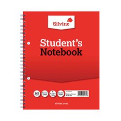 Silvine Feint Ruled Student's Notebook 120 Pages 229x178mm (12 Pack)