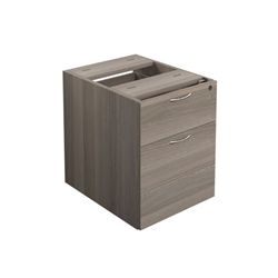 Fixed Pedestal 2 Drawers Grey Oak