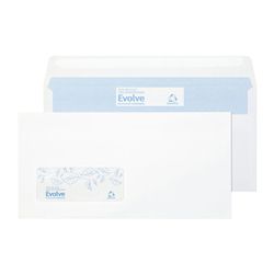 Evolve DL Envelope Recycled Window Wallet Self Seal 90gsm - RD7884