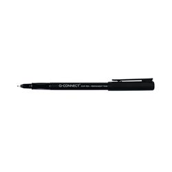 Q-Connect OHP Pen Permanent Fine Black (Pack of 10) Ref KF01068