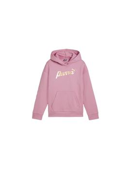 Sudadera de casual puma ess+ script metallic hoodie fl g niña ros