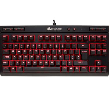 CORSAIR K63 Compact Mechanical Gaming Keyboard, Red