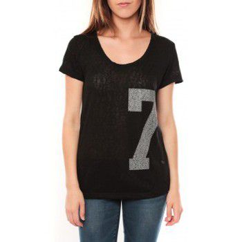 Tcqb Camiseta Tee shirt SL1601 Noir para mujer