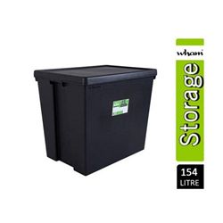 Wham Bam Black Recycled Storage Box 154 Litre