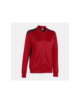 Chaqueta de futbol joma championship vi mujer rojo negro