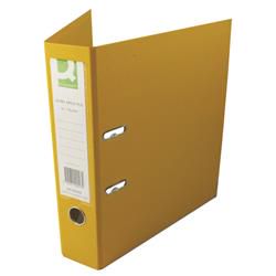 Q-Connect 70mm Lever Arch File Polypropylene A4 Yellow (10 Pack)