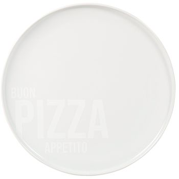 Plato de cerámica blanco para pizza