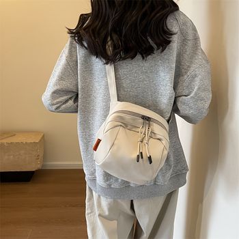 Bolso bandolera informal para mujer, bolso de hombro de tela sencillo estilo callejero, elegante bolso de trabajo para viajeros