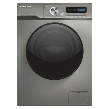 Lavadora Libre Instalación - Aspes AL9400CIDVBX, 9 kg, 1400 rpm, Vapor, Acero Inoxidable