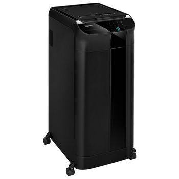 Fellowes Automax 550C - Destructora de papel, corte en partículas, destruye hasta 14 hojas, con autoalimentación, papelera de 83 litros