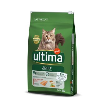 Ultima Adult con salmón para gatos - 2 x 7,5 kg - Pack Ahorro