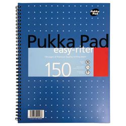 Pukka Pad Ruled Metallic Wirebound Easy-Riter Notepad A4 White (3 Pk)