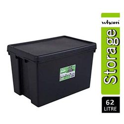 Wham Bam Black Recycled Storage Box 62 Litre