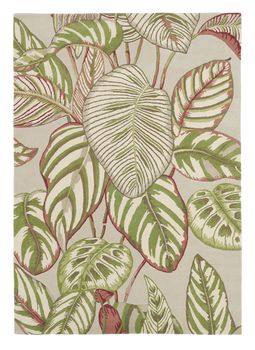 Alfombra verde de lana sand. calathea olive 140 x 200cm