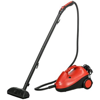 Homcom Limpiador a Vapor 4 Bares 2000W Depósito de 2L Autonomía 35 Min Rojo