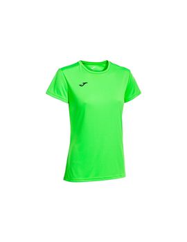 Camiseta joma combi mujer/niña verde fluor m/c