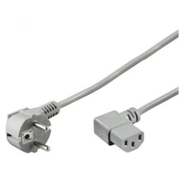 Goobay Cable de Alimentación para CPU Acodado CEE7/C13 2m Gris