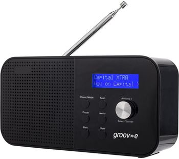 Venice GVDR04BK Portable Radio - Black, Black