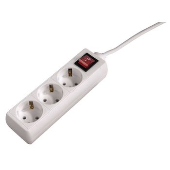 Hama Regleta 3 Tomas Schuko con Interruptor 1.4m Blanca