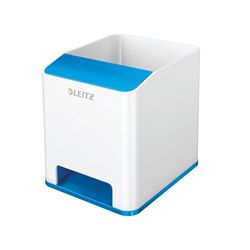 Leitz WOW Sound Booster Pen Holder White/Blue