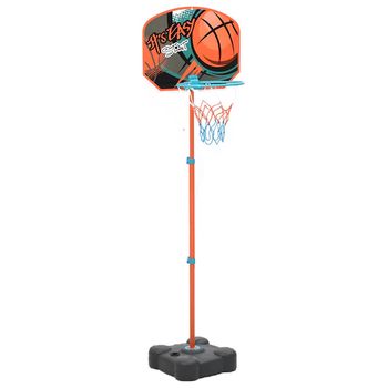 vidaXL Juego de canasta de baloncesto portátil ajustable 109-141 cm