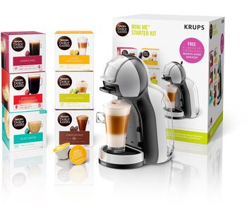 DOLCE GUSTO by Krups Mini Me KP123B41 Coffee Machine Starter Kit - Grey & Black, Grey