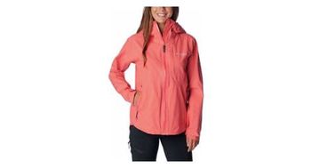 Chaqueta impermeable columbia ampli dry ii para mujer rosa