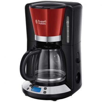 Russell Hobbs Colours Plus+ Flame Red Cafetera de Goteo Negra/Roja