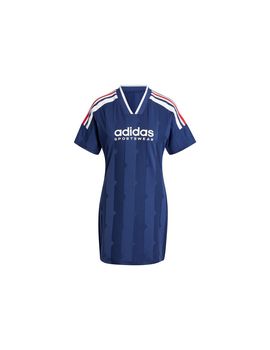 Vestido adidas tiro cut 3 bandas jacquard mujer azul