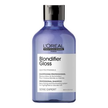 Champú Blondifier Gloss - 300 ml - L'Oréal Professionnel - Champú que ilumina y da suavidad al cabello rubio.