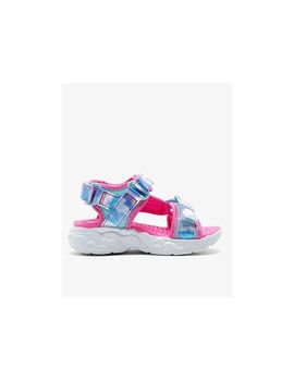 Sandalias skechers rainbow racer niña /light rosa azul