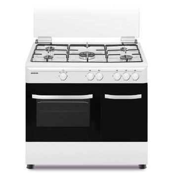 Infiniton CC9060ELP Cocina de Gas 5 Zonas + Horno Blanco/Negro