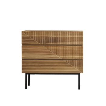 Cómoda de madera de teca maciza de 95 cm