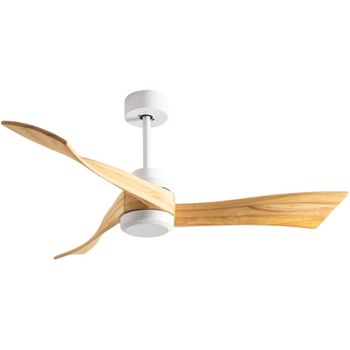 Create Wind Curve Ventilador de Techo Silencioso 132cm Diámetro 40W Sin Luz Con Wi-Fi Blanco/Madera