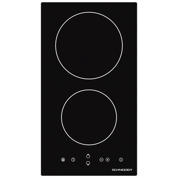 Schneider SDV30S Placa Vitrocerámica 2 Zonas 30cm Negra