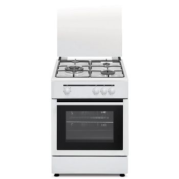 Vitrokitchen CB5530BN Cocina de Gas Natural 3 Zonas + Horno Blanca