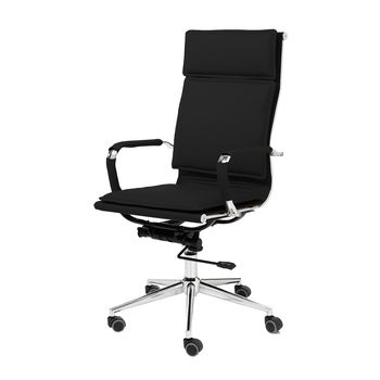 Silla de oficina en polipiel negra al.110/120xl.57xp.66 cm